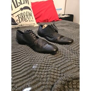 Authentic Bally Leather Black Dress Shoes Size 12